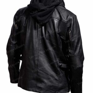 Hoody Leather Jacket