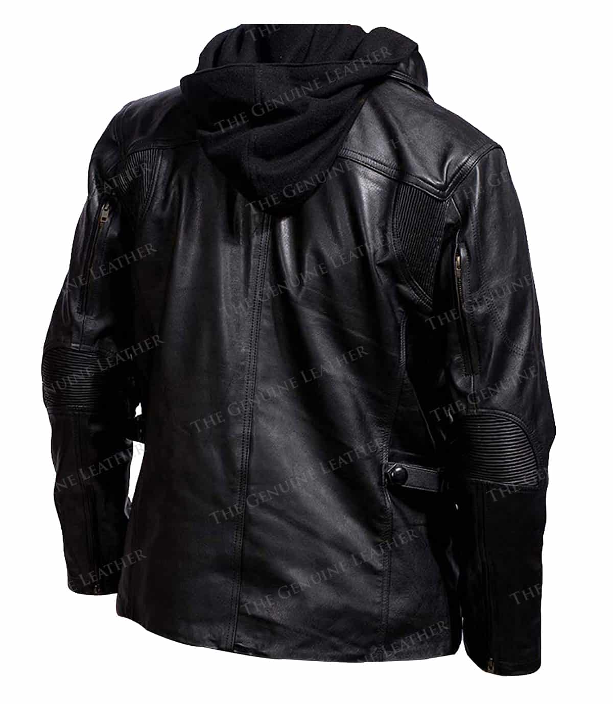 Hoody Leather Jacket