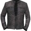Black Lambskin Leather Jacket for Men