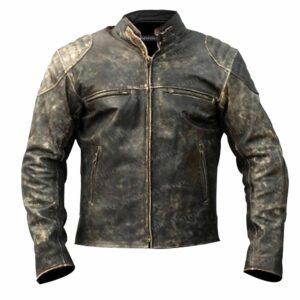 Mens Vintage Cafe Racer Distressed Leather Jacket