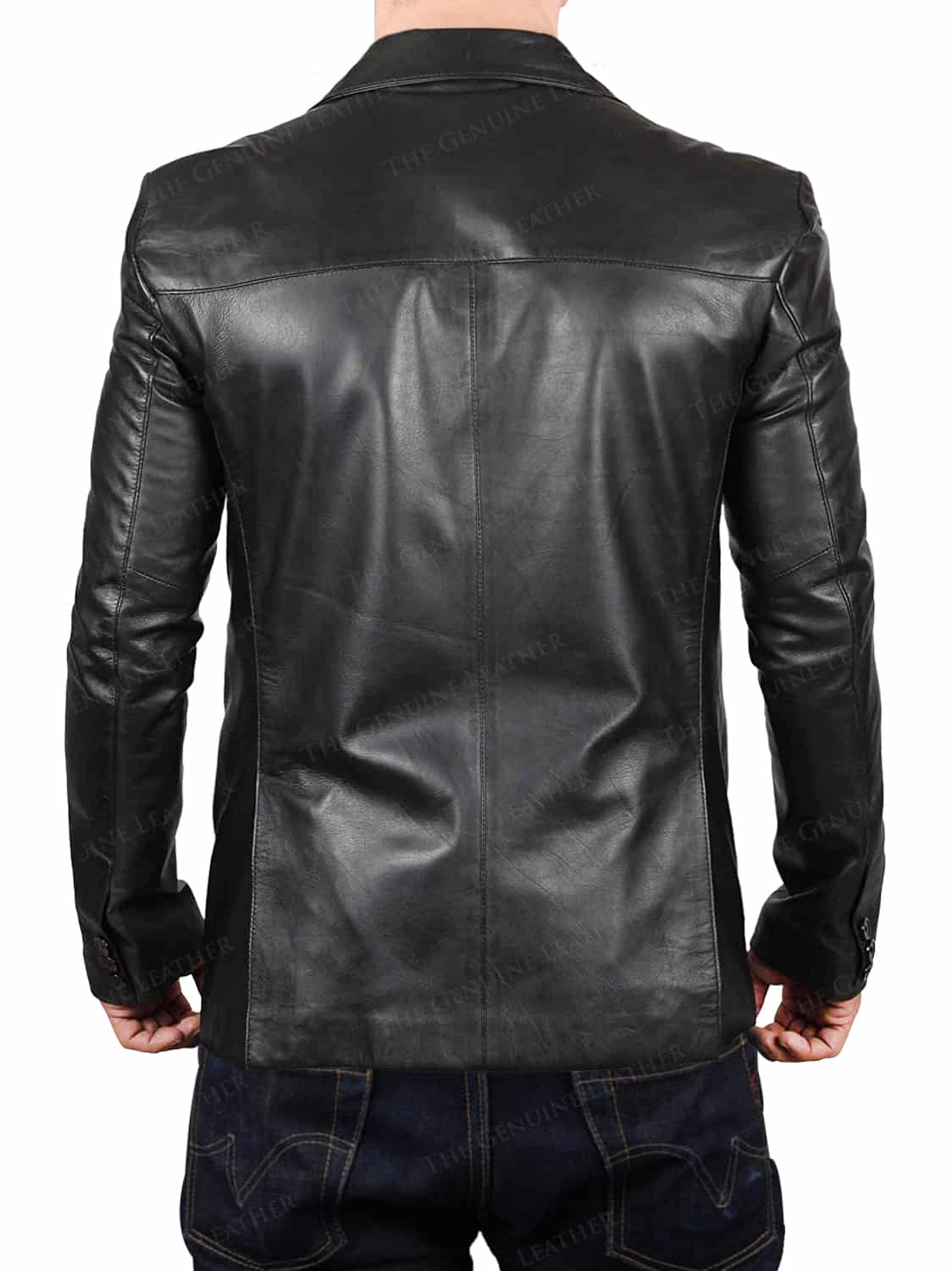 Black Cafe Leather Jacket