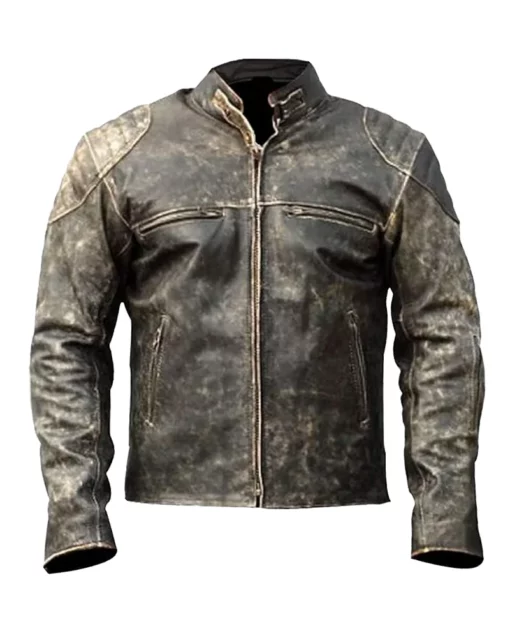 Cafe Racer Antique Distressed Leather Jacket