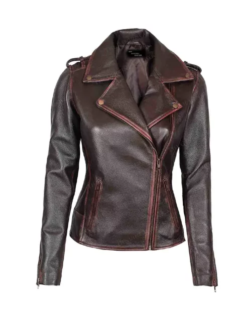 Chocolate Women Leather Jacket