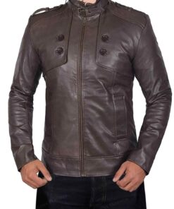Chocolate Bown Leather Jacket