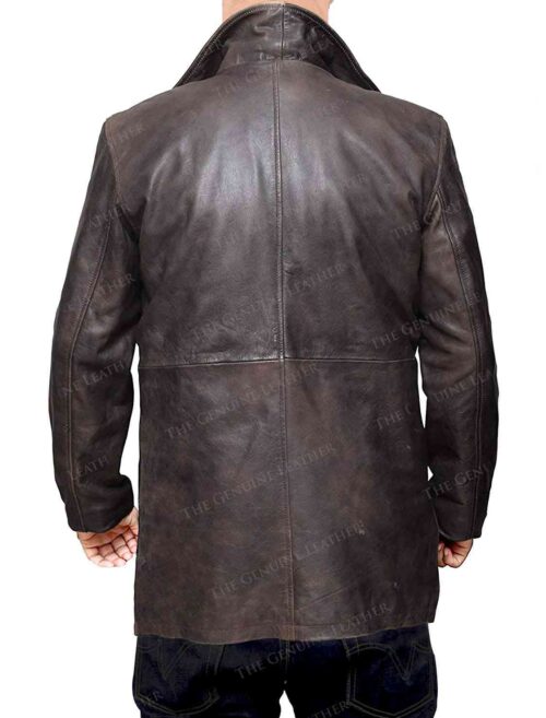 Dark Brown Men Leather Jacket