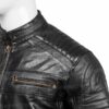 Men Black Johnson Leather Jacket