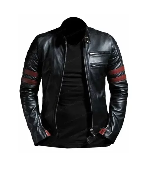 Men Motorcycle Slim Fit Jacket