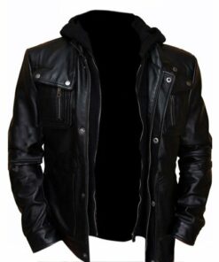 Brando Double Zip Slim Fit Leather Jacket