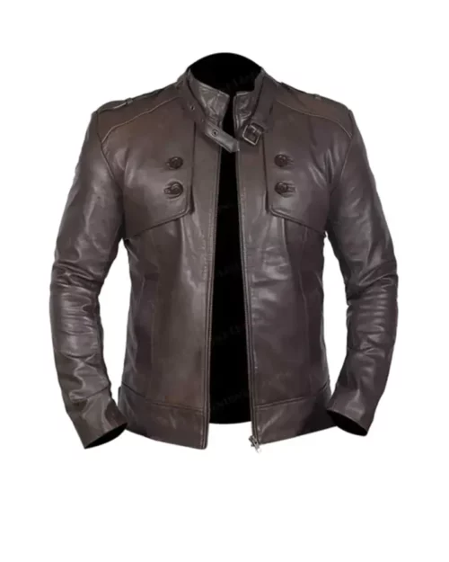 Men’s Brown Bomber Biker Jacket