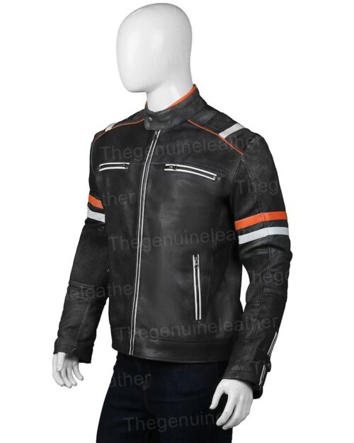 Mens Cafe Racer Leather Jacket
