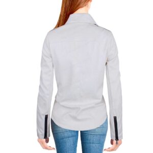White Womens Leather Jacket