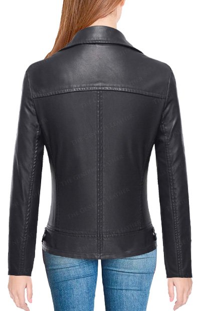 New Women Genuine Real Leather Jacket Ladies Slim Fit Biker Coat LFWN649 