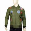 Top Gun Green Leather Jacket