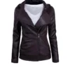 Women’s Asymmetrical Leather Jacket