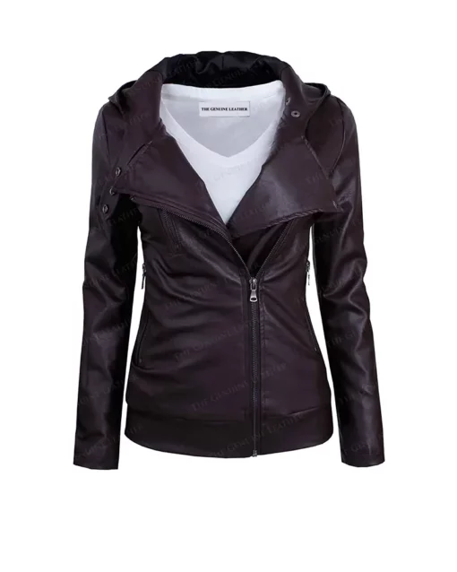 Women’s Asymmetrical Leather Jacket