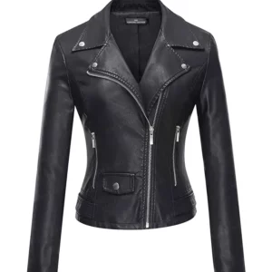 Womens Biker Leather Jacket