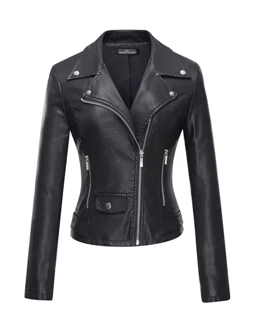 Womens Biker Leather Jacket