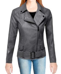 Casual Womens Motorcycle Leather Jacket