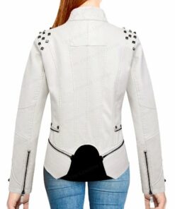 Chouyatou Leather Jacket for Women
