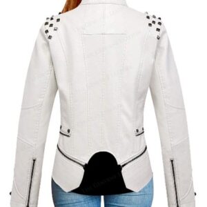 Chouyatou Leather Jacket for Women