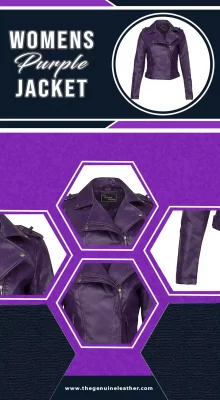womens purple jacket infographi