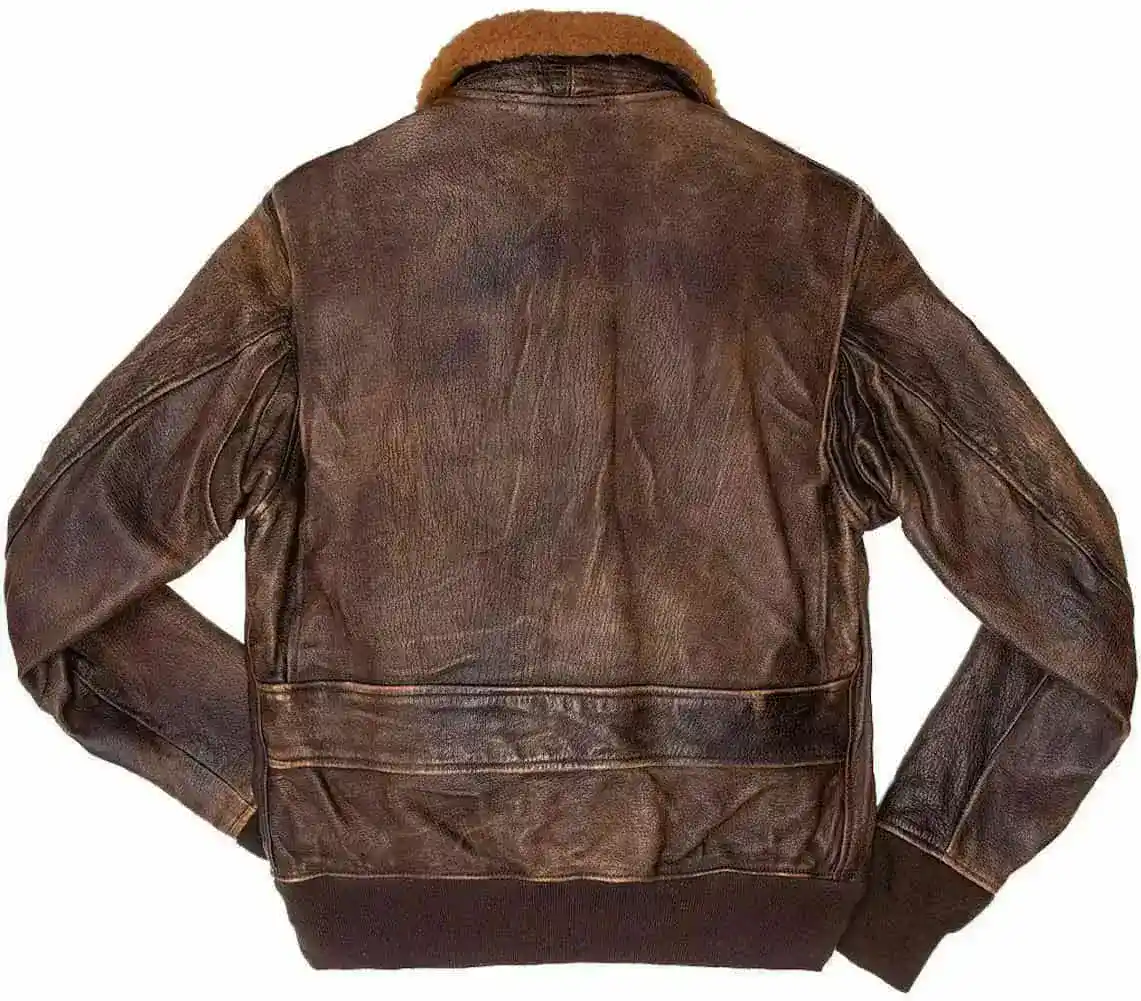 Men Distressed Flight Bomber Jacket