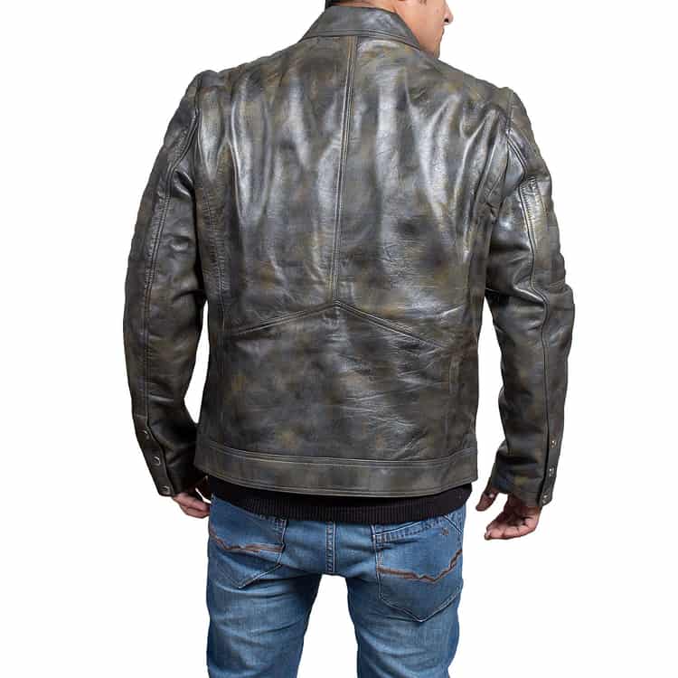 Brando Distressed Biker Leather Jacket
