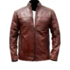 Distressed Cafe Racer Vintage Leather Jacket