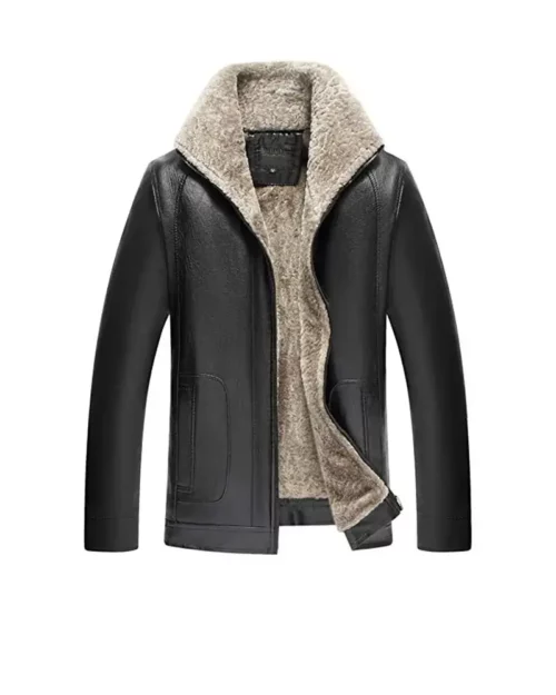 Lierdar Fur Faux Leather Jacket