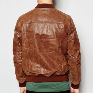 Mens Dark Brown Bomber Jacket