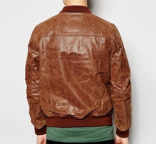 Mens Dark Brown Bomber Jacket