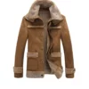 Mens Insulated Faux Leather Coat
