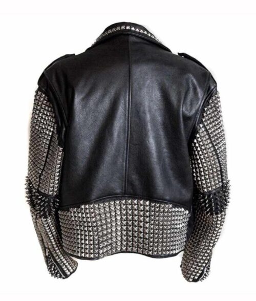 Mens Punk Studded Black Jacket