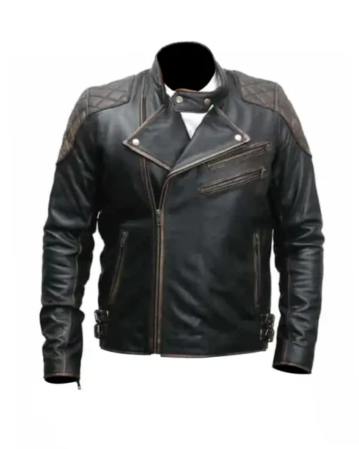 Vintage Distressed Leather Jacket