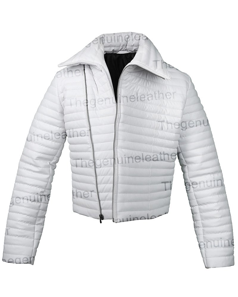 Bloodshot White Leather Jacket