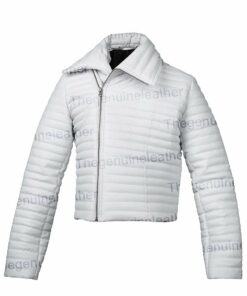 Bloodshot White Leather Jacket