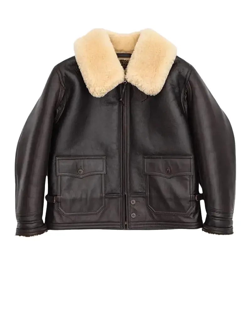 Navy M-445A Flight Shearling Leather Jacket