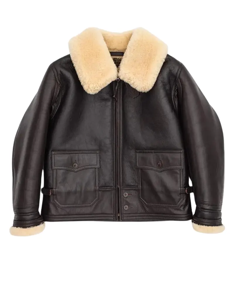 Navy M-445A Flight Shearling Leather Jacket