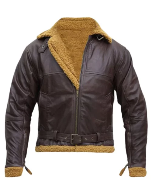 Men B3 Flying Aviator Pilot Shearling Jacket