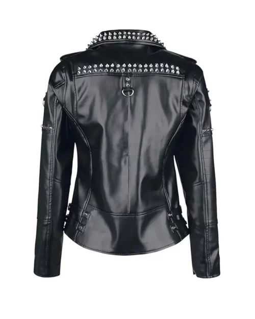 Men Black Studded Leather Jacket