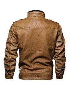 Men Cafe Racer Motorcycle Brown Jacket