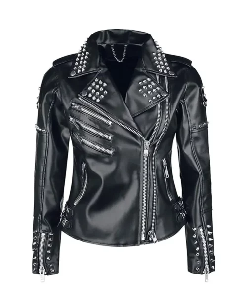 Mens Black Studded Leather Jacket