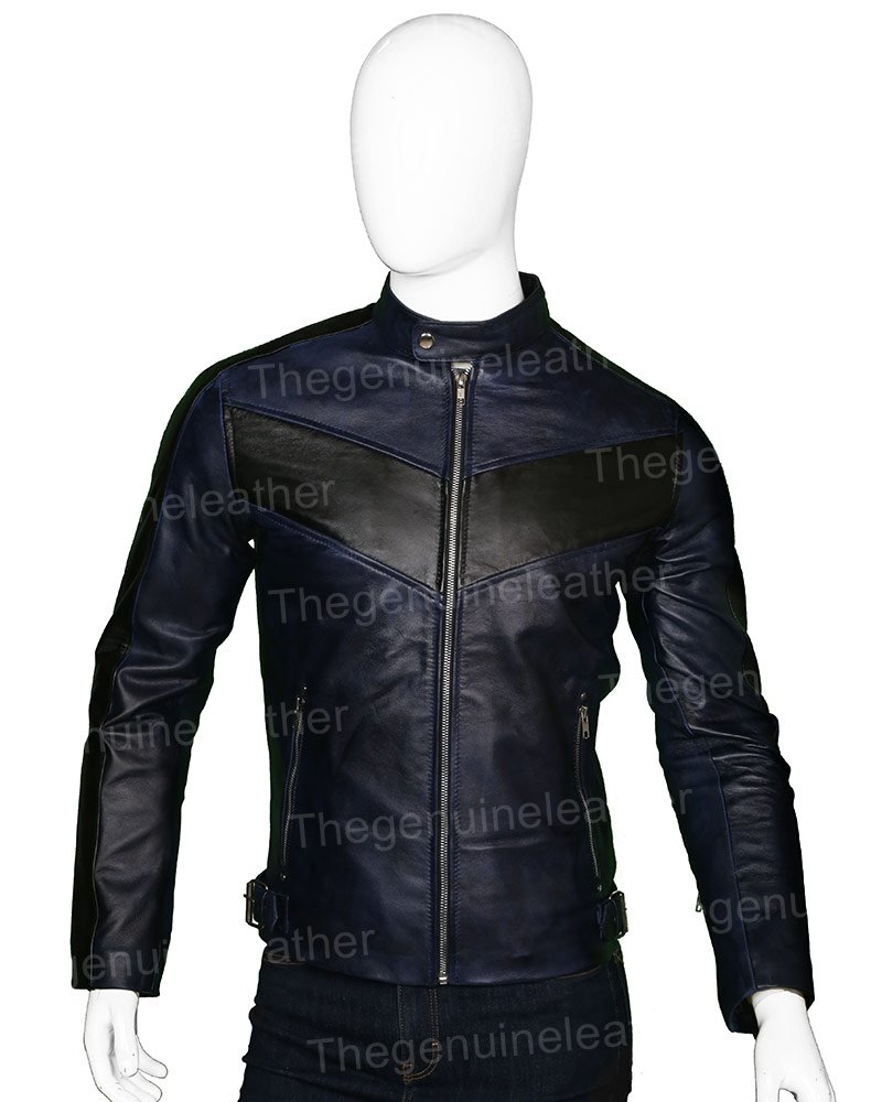 Black Bikers Leather Jacket Love to Ride On Fast and Furious Cafe Racer for Sale on