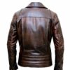 Mens Motorcycle Brown Jacket