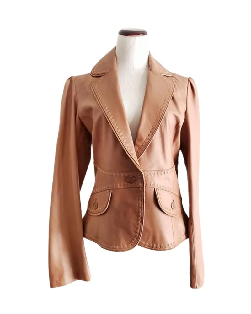 Women Wilsons Caramel Leather Coat