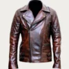 chocolate brown moto jacket