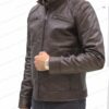 Mens Brown Retro Leather Jacket