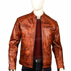 Men Brown Leather Jacket