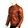 Men Shoulder Design Brown Jacket