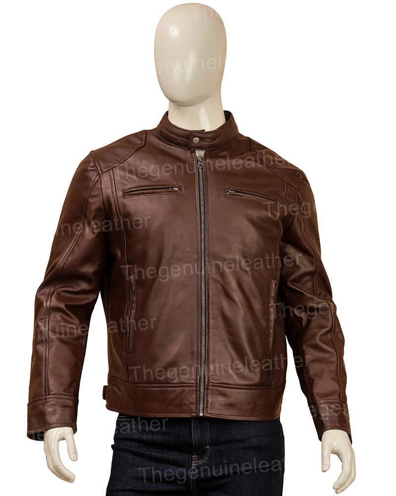 Mens Brown Leather Motorcycle Jackets